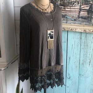 Lagenlook perfect neutral layering top.